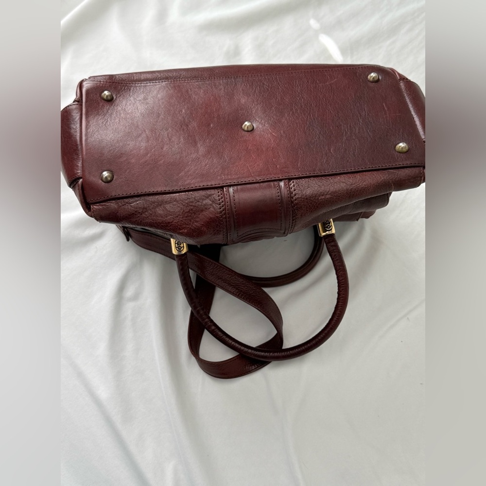 Marino Orlandi Brown Leather Satchel - Picture 9 of 11